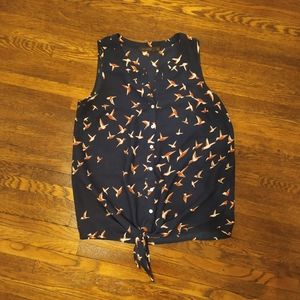 EUC Navy birds top from The Limited